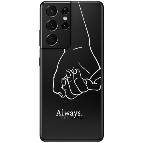 Samsung S21 Ultra Always Transparent Silicone TPU Θήκη