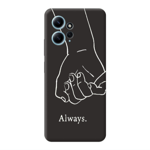 Xiaomi Redmi Note 12 4G Always Black Colored Silicone TPU Θήκη