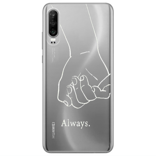 Huawei P30 Always Transparent Silicone TPU Θήκη
