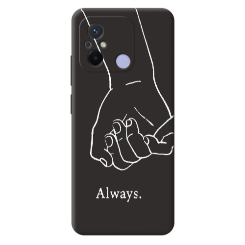 Xiaomi Redmi 12C Always Black Colored Silicone TPU Θήκη