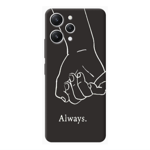 Xiaomi Redmi 12 Always Black Colored Silicone TPU Θήκη