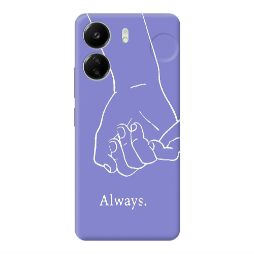 Xiaomi Redmi 13C Always Purple Colored Silicone TPU Θήκη