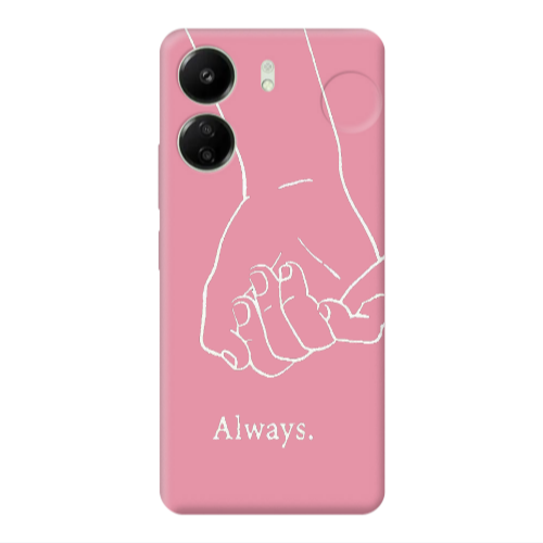 Xiaomi Redmi 13C Always Pink Colored Silicone TPU Θήκη
