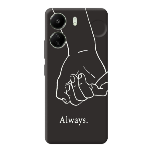 Xiaomi Redmi 13C Always Black Colored Silicone TPU Θήκη