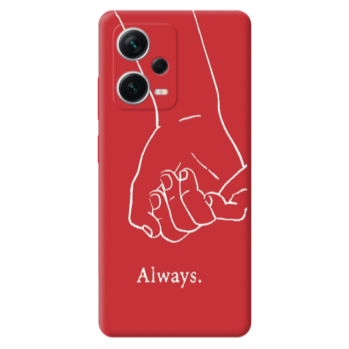 Xiaomi Poco X5 Always Red Colored Silicone TPU Θήκη