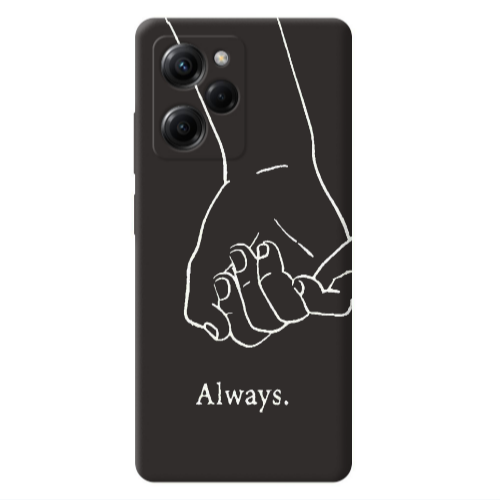 Xiaomi Poco X5 Pro Always Black Colored Silicone TPU Θήκη