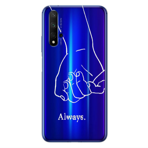 Huawei Nova 5 T Always Transparent Silicone TPU Θήκη