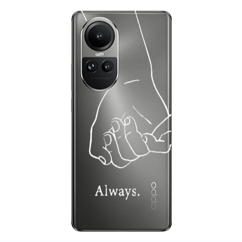 Oppo Reno10 5G Always Transparent Silicone TPU Θήκη