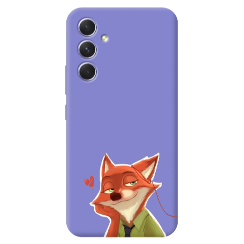Samsung A56 Valentines 15 Purple Colored Silicone TPU Θήκη