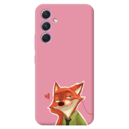 Samsung A56 Valentines 15 Pink Colored Silicone TPU Θήκη