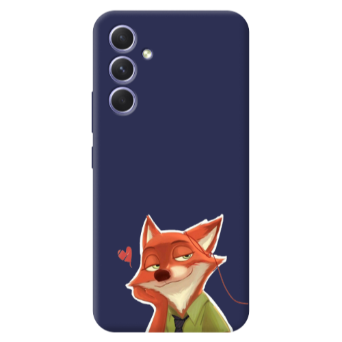 Samsung A56 Valentines 15 Dark blue Colored Silicone TPU Θήκη