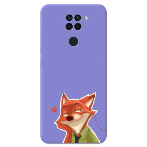 Xiaomi Redmi Note 9 Valentines 15 Purple Colored Silicone TPU Θήκη