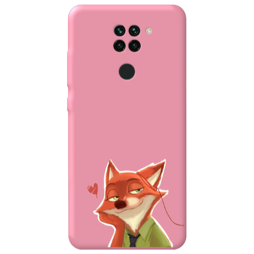 Xiaomi Redmi Note 9 Valentines 15 Pink Colored Silicone TPU Θήκη