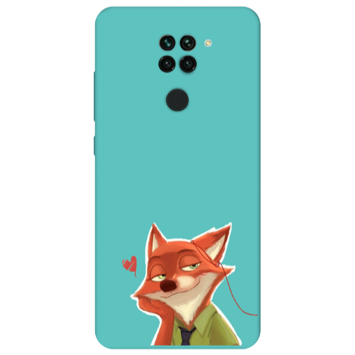 Xiaomi Redmi Note 9 Valentines 15 Turquoise Colored Silicone TPU Θήκη