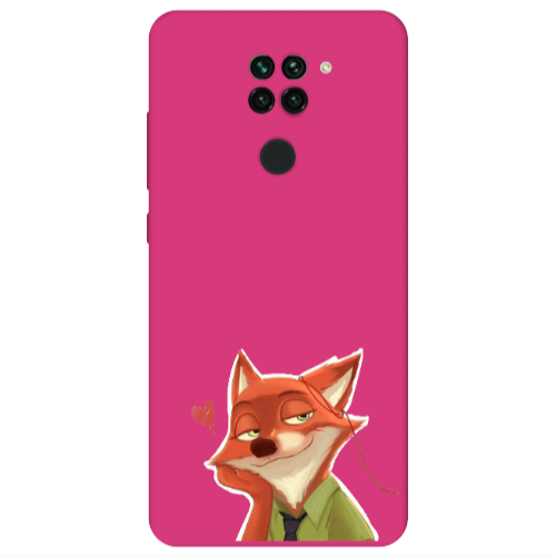 Xiaomi Redmi Note 9 Valentines 15 Fuchsia Colored Silicone TPU Θήκη