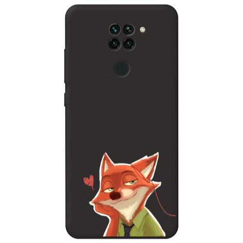 Xiaomi Redmi Note 9 Valentines 15 Black Colored Silicone TPU Θήκη