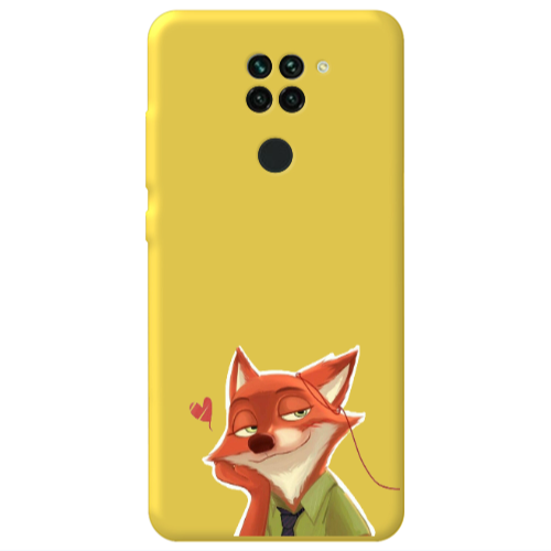 Xiaomi Redmi Note 9 Valentines 15 Yellow Colored Silicone TPU Θήκη