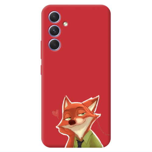 Samsung A54 Valentines 15 Red Colored Silicone TPU Θήκη