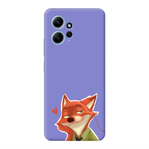 Xiaomi Redmi Note 12 4G Valentines 15 Purple Colored Silicone TPU Θήκη
