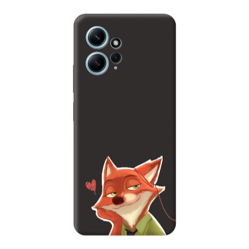 Xiaomi Redmi Note 12 4G Valentines 15 Black Colored Silicone TPU Θήκη
