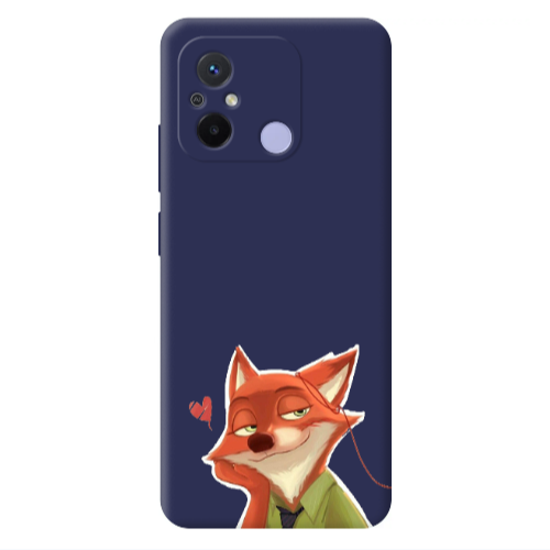 Xiaomi Redmi 12C Valentines 15 Dark blue Colored Silicone TPU Θήκη