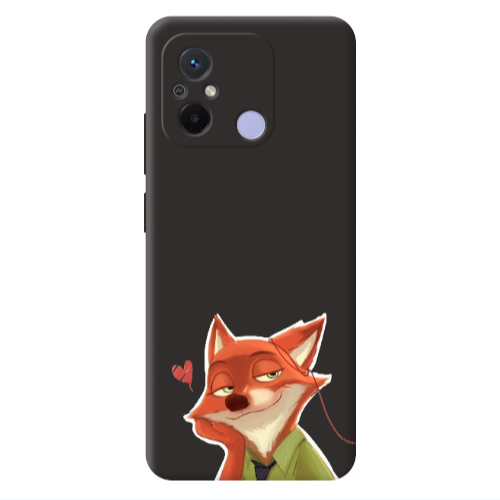 Xiaomi Redmi 12C Valentines 15 Black Colored Silicone TPU Θήκη