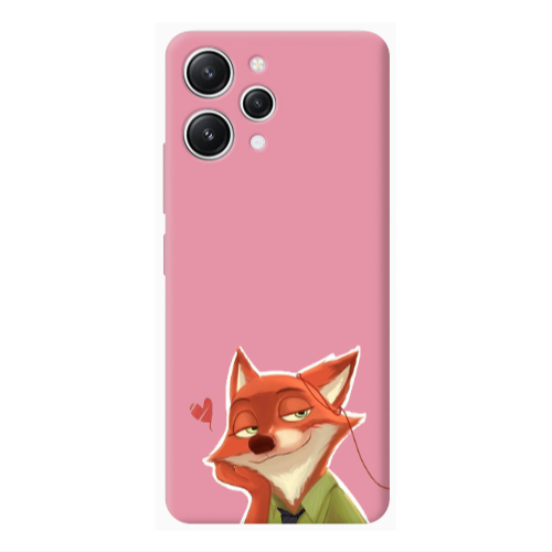 Xiaomi Redmi 12 Valentines 15 Pink Colored Silicone TPU Θήκη