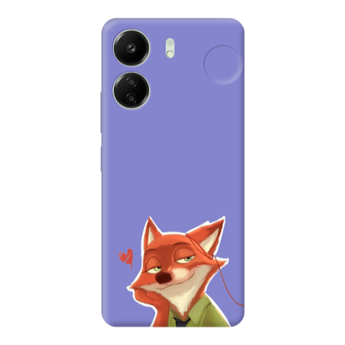 Xiaomi Redmi 13C Valentines 15 Purple Colored Silicone TPU Θήκη