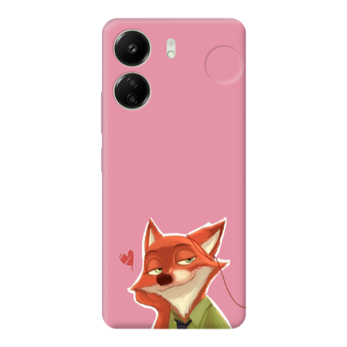 Xiaomi Redmi 13C Valentines 15 Pink Colored Silicone TPU Θήκη