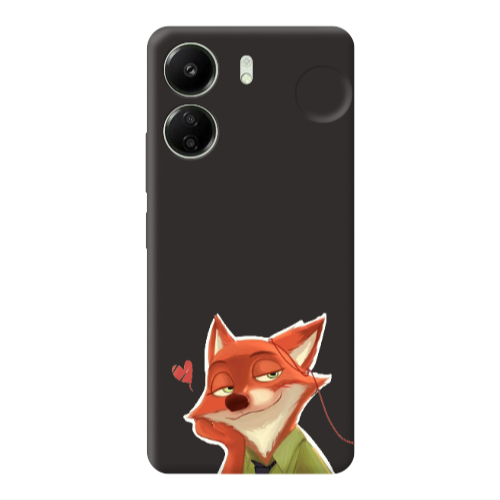 Xiaomi Redmi 13C Valentines 15 Black Colored Silicone TPU Θήκη