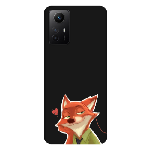 Xiaomi Redmi Note 12s Valentines 15 Black Colored Silicone TPU Θήκη