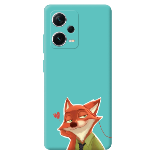 Xiaomi Poco X5 Valentines 15 Turquoise Colored Silicone TPU Θήκη