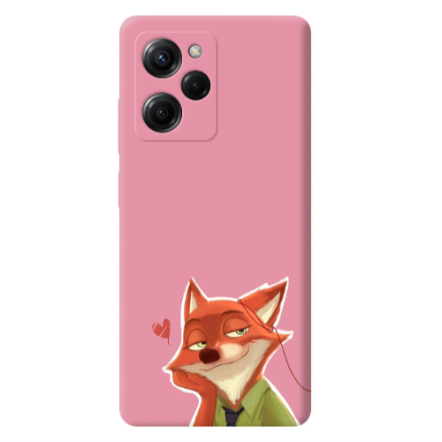 Xiaomi Poco X5 Pro Valentines 15 Pink Colored Silicone TPU Θήκη