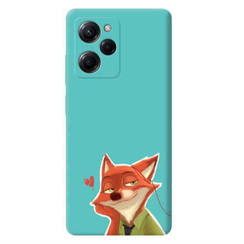 Xiaomi Poco X5 Pro Valentines 15 Turquoise Colored Silicone TPU Θήκη
