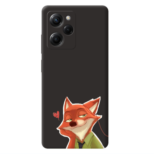 Xiaomi Poco X5 Pro Valentines 15 Black Colored Silicone TPU Θήκη