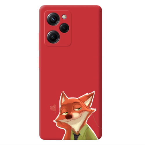Xiaomi Poco X5 Pro Valentines 15 Red Colored Silicone TPU Θήκη
