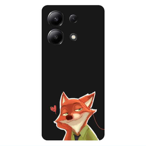 Xiaomi Redmi Note 13 4G Valentines 15 Black Colored Silicone TPU Θήκη