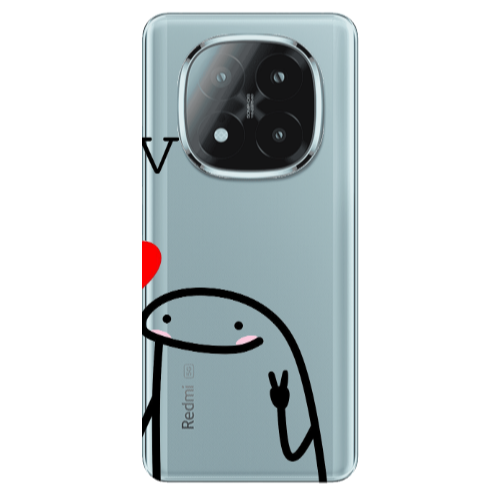 Xiaomi Redmi Note 14 Pro + 5g Love 2 Transparent Silicone TPU Θήκη