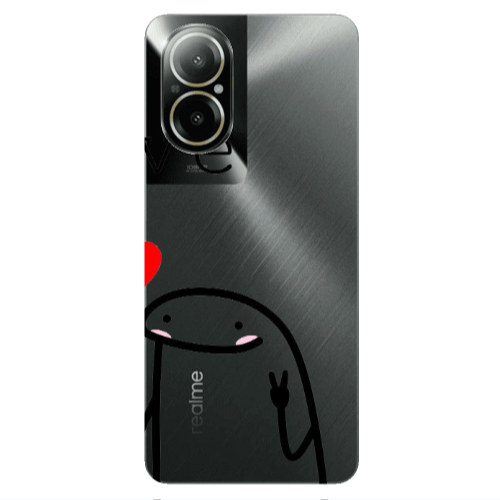 Realme C67 Love 2 Transparent Silicone TPU Θήκη