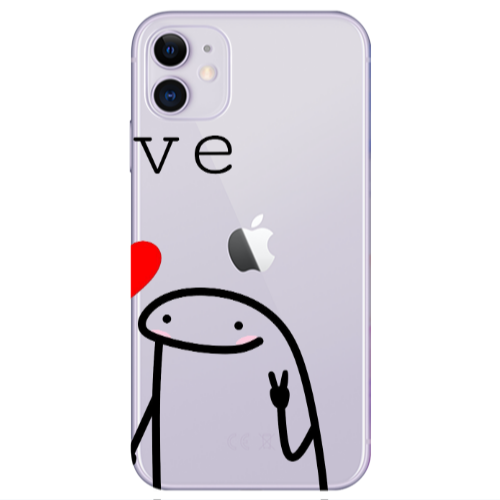 Apple iPhone 11  Love 2 Transparent Silicone TPU Θήκη