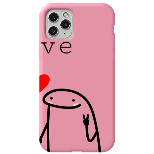 Apple iPhone 11 Pro Love 2 Pink Colored Silicone TPU Θήκη