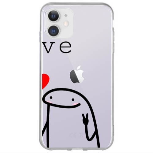 Apple iPhone 12 Love 2 Transparent Silicone TPU Θήκη