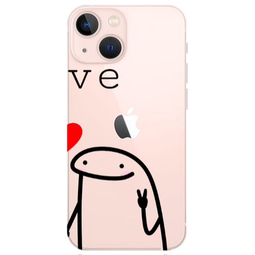Apple iPhone 13 Love 2 Transparent Silicone TPU Θήκη