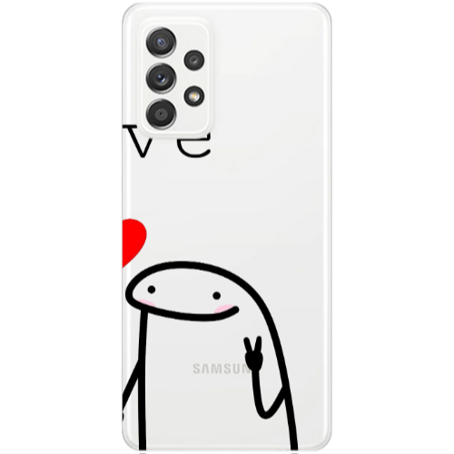 Samsung A53 Love 2 Transparent Silicone TPU Θήκη