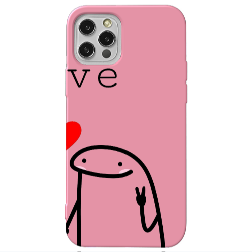 Apple iPhone 13 Pro Love 2 Pink Colored Silicone TPU Θήκη