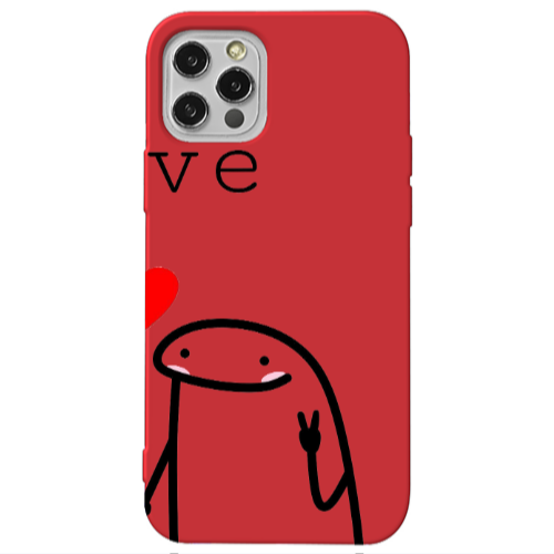 Apple iPhone 13 Pro Love 2 Red Colored Silicone TPU Θήκη