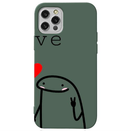Apple iPhone 13 Pro Love 2 Dark Green Colored Silicone TPU Θήκη
