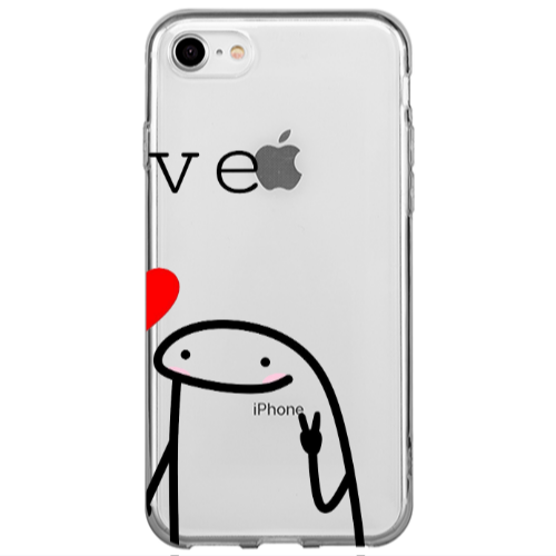 Apple iPhone 7 Love 2 Transparent Silicone TPU Θήκη