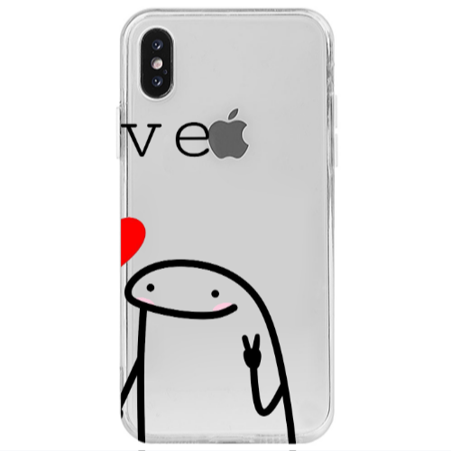 Apple iPhone Xs Love 2 Transparent Silicone TPU Θήκη