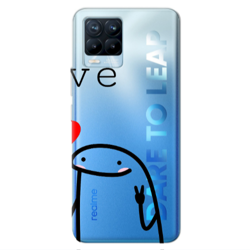 Realme 8 Pro Love 2 Transparent Silicone TPU Θήκη